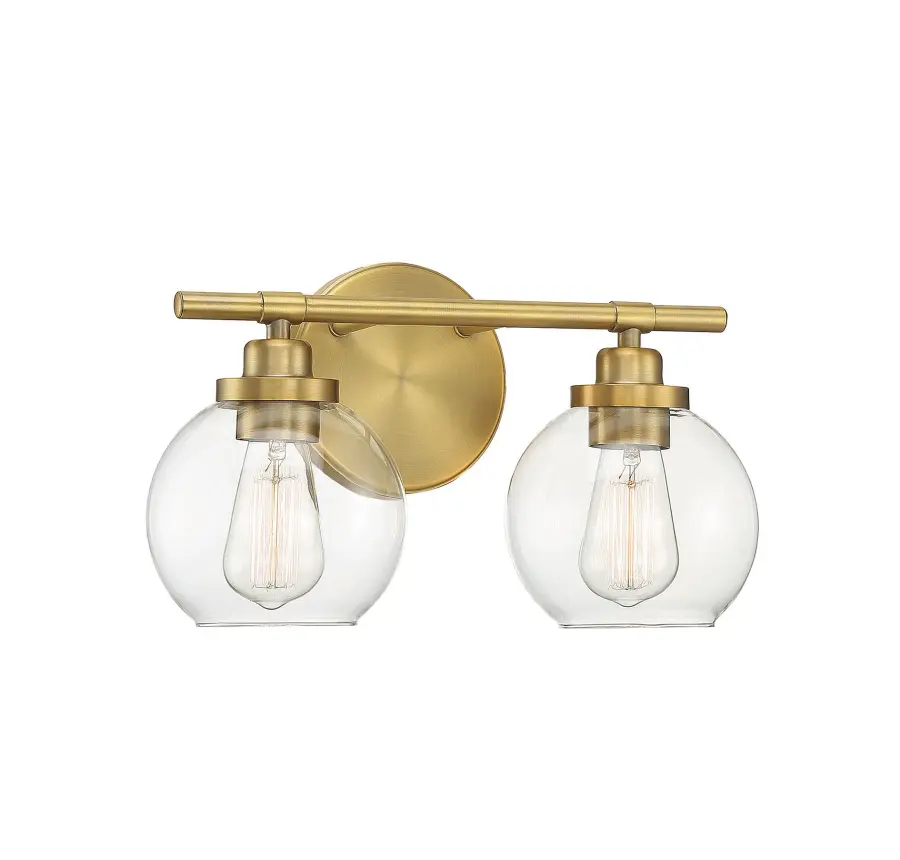 Carson Two Light Bath Bar in Warm Brass - Image 5