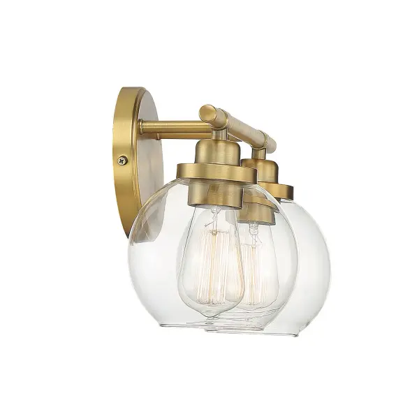 Carson Two Light Bath Bar in Warm Brass - Image 9