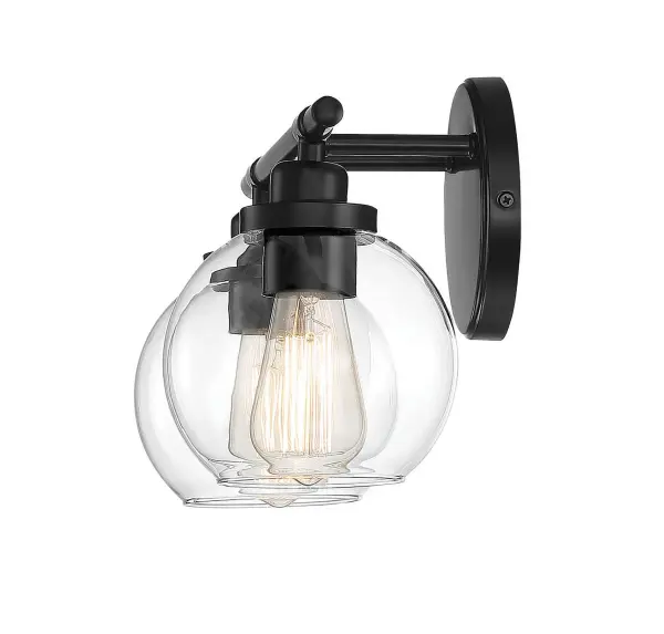 Carson 2-Light Bathroom Vanity Light in Matte Black - Image 10