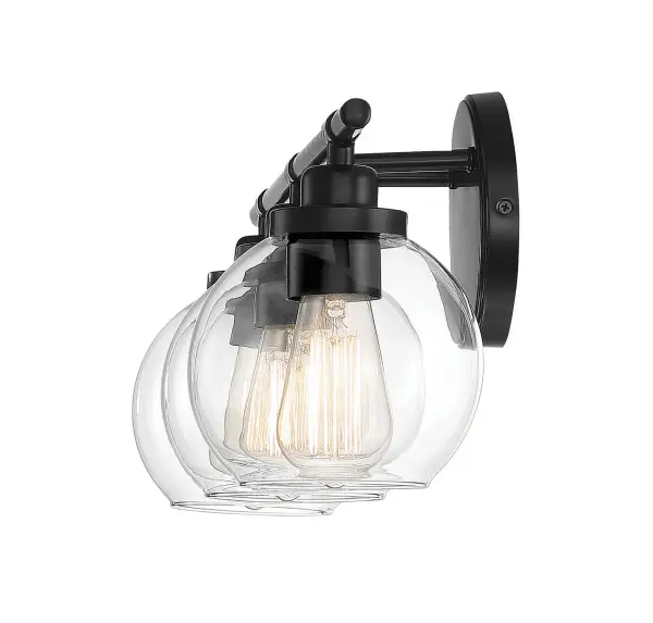 Carson 3-Light Bathroom Vanity Light in Matte Black - Image 9
