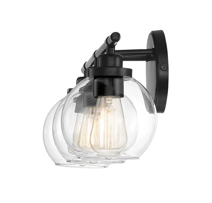 Carson 3-Light Bathroom Vanity Light in Matte Black - Image 10