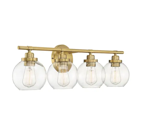Carson Four Light Bath Bar in Warm Brass - Image 7