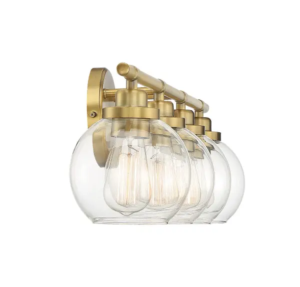 Carson Four Light Bath Bar in Warm Brass - Image 10