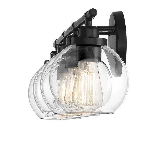 Carson 4-Light Bathroom Vanity Light in Matte Black - Image 10