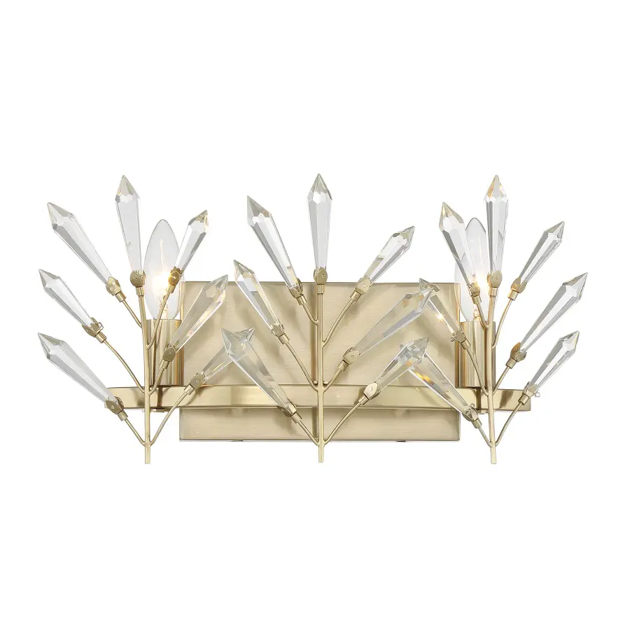 Orianna 2-Light Bathroom Vanity Light in Noble Brass - Image 1