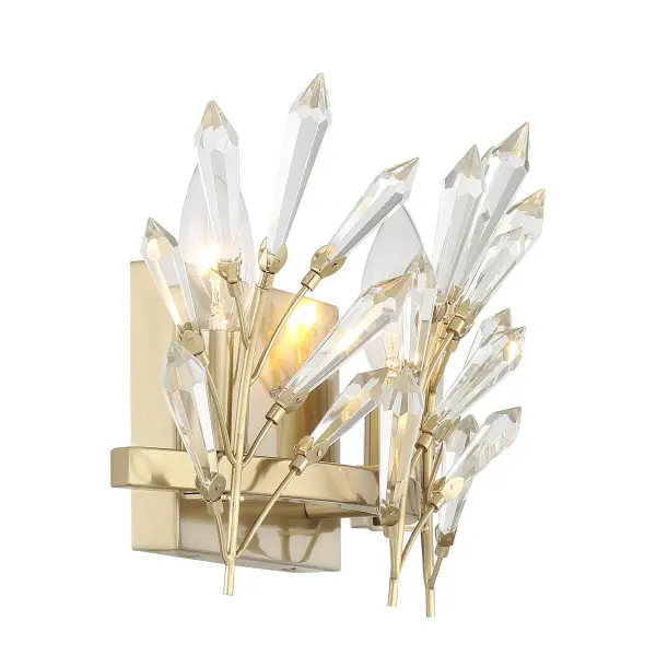 Orianna 2-Light Bathroom Vanity Light in Noble Brass - Image 5