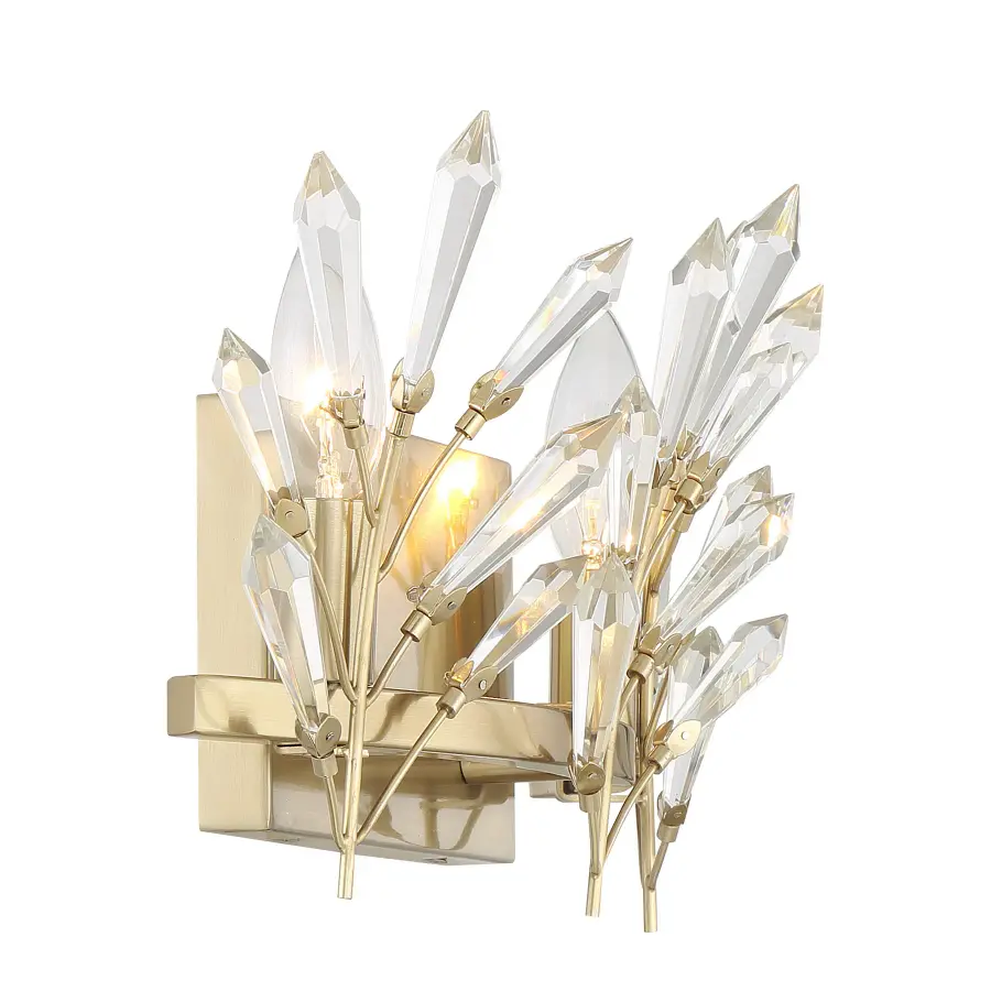 Orianna 2-Light Bathroom Vanity Light in Noble Brass - Image 5