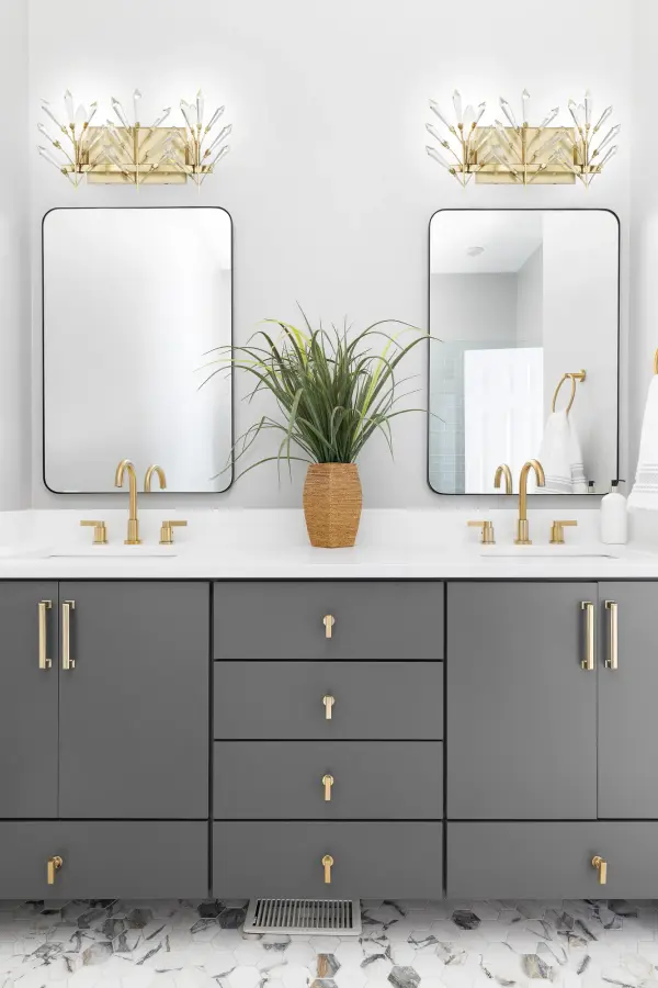 Orianna 2-Light Bathroom Vanity Light in Noble Brass - Image 7