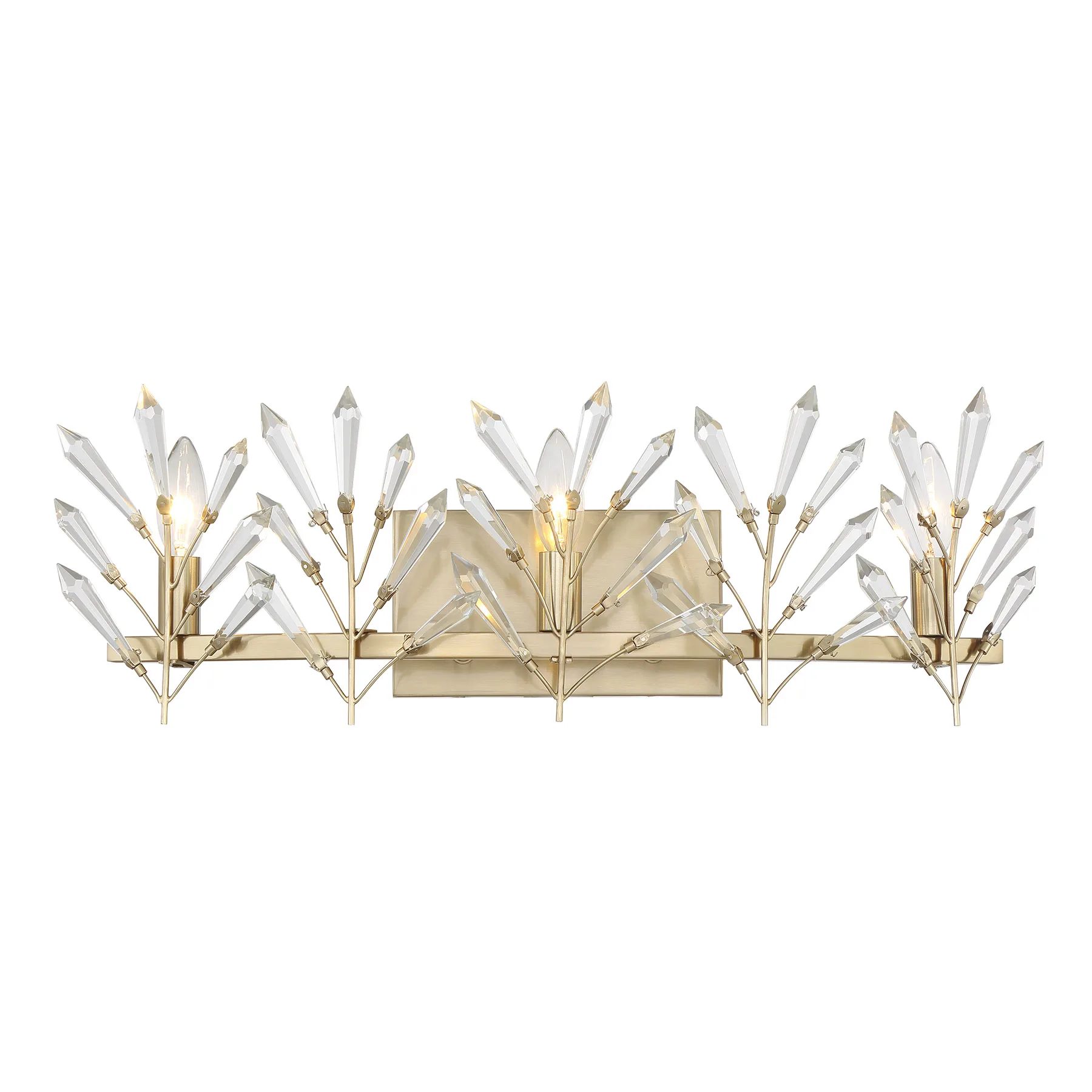 Orianna 3-Light Bathroom Vanity in Noble Brass