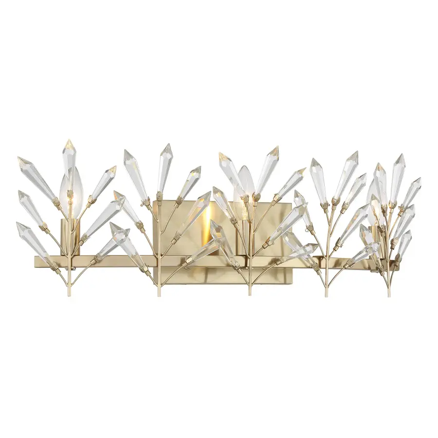 Orianna 3-Light Bathroom Vanity Light in Noble Brass - Image 3