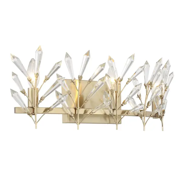 Orianna 3-Light Bathroom Vanity Light in Noble Brass - Image 4