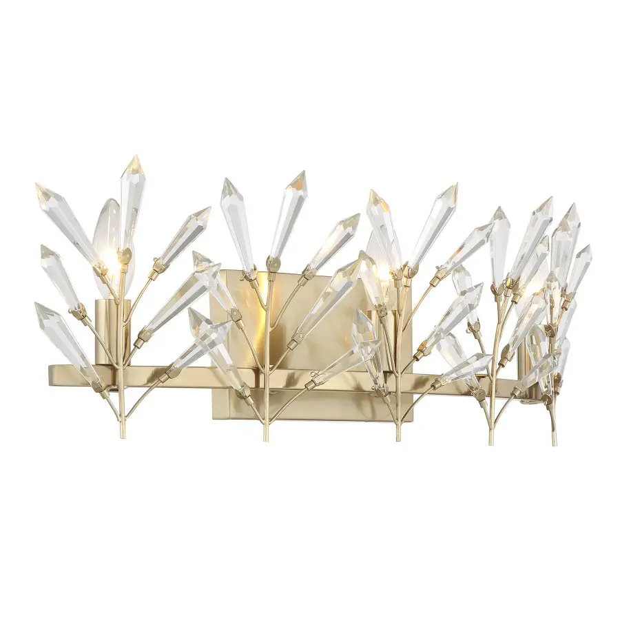 Orianna 3-Light Bathroom Vanity Light in Noble Brass - Image 4