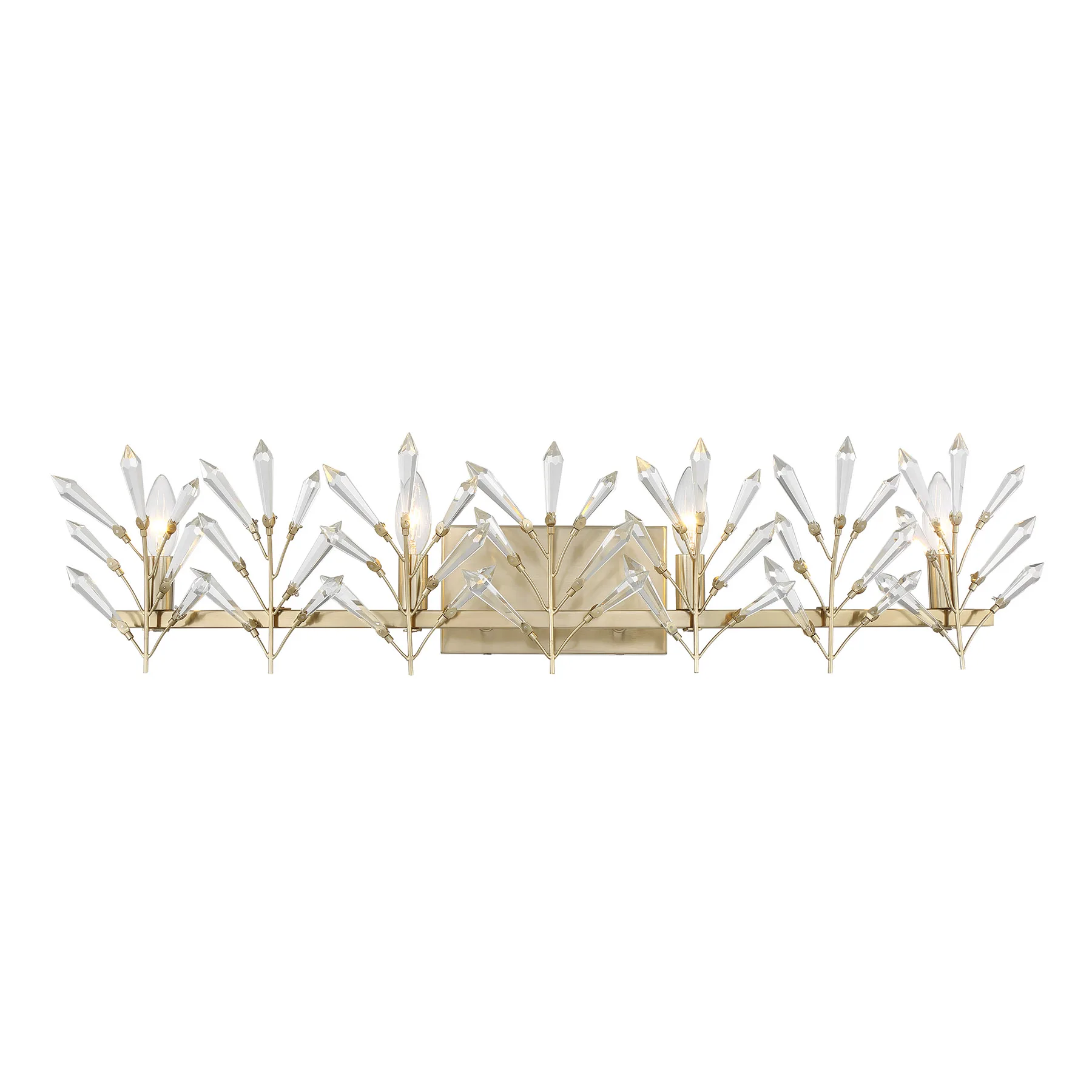 Orianna 4-Light Bathroom Vanity in Noble Brass