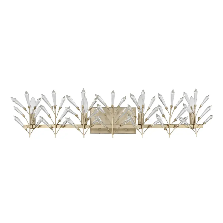 Orianna 4-Light Bathroom Vanity Light in Noble Brass - Image 2