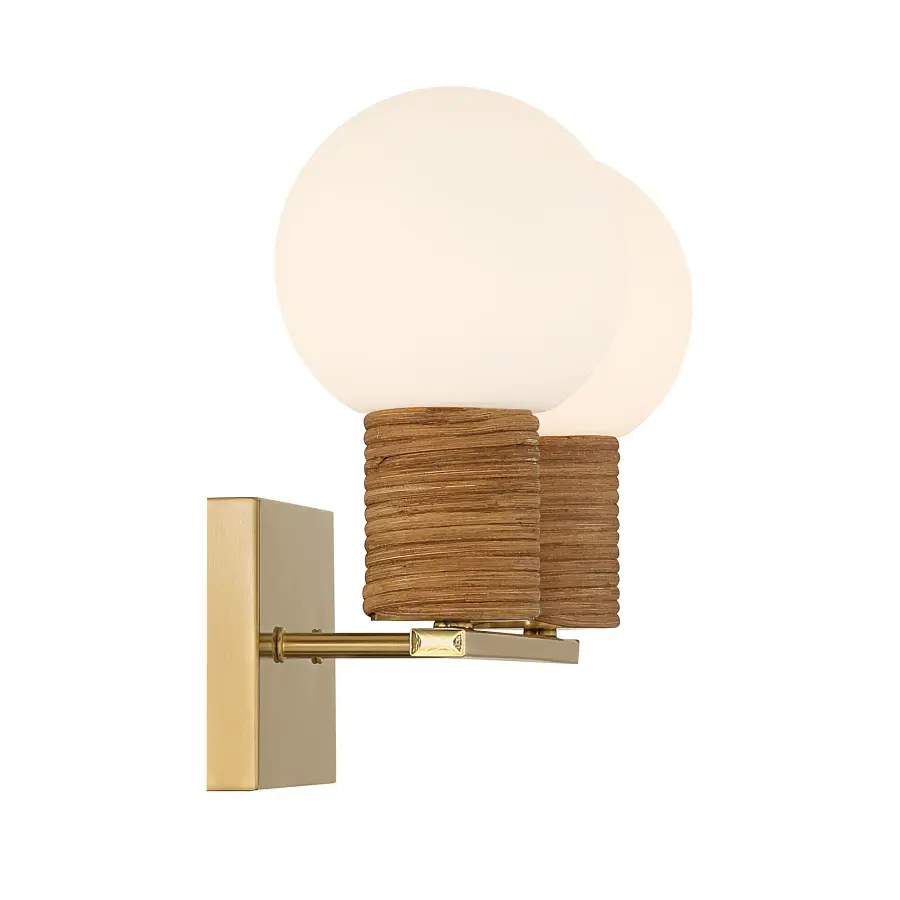 Jarrell 2-Light Bathroom Vanity Light in Warm Brass - Image 5