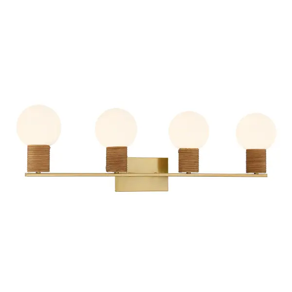 Jarrell 4-Light Bathroom Vanity Light in Warm Brass - Image 3