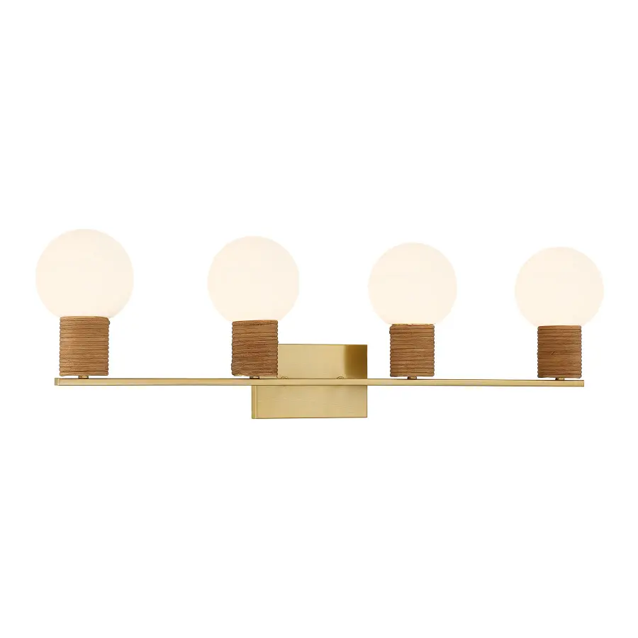 Jarrell 4-Light Bathroom Vanity Light in Warm Brass - Image 3