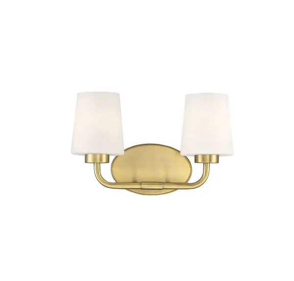 Capra 2-Light Bathroom Vanity Light in Warm Brass - alternate view