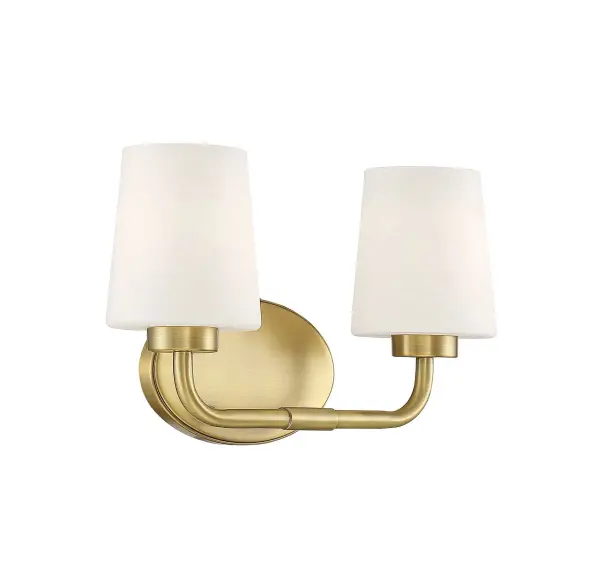 Capra 2-Light Bathroom Vanity Light in Warm Brass - Image 5