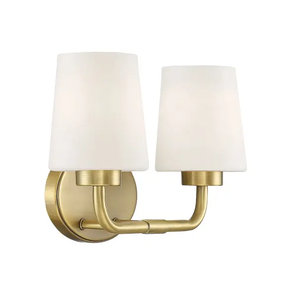 Capra 2-Light Bathroom Vanity Light in Warm Brass - Image 8