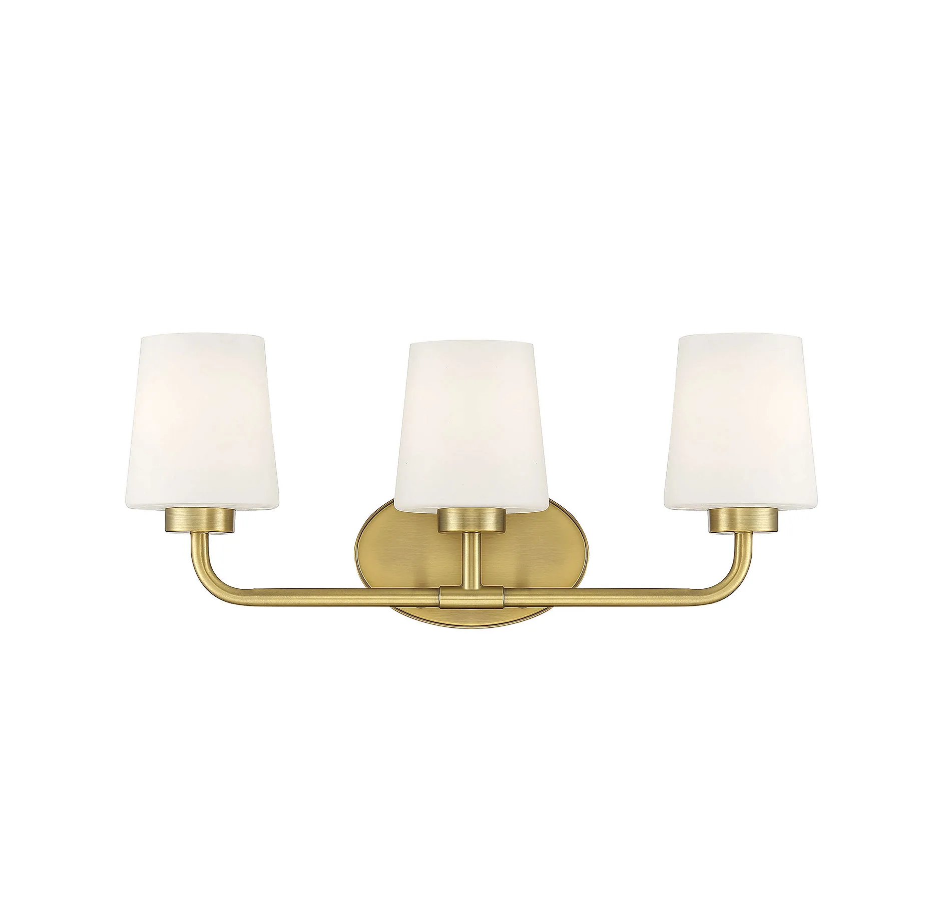 Capra Three Light Bath Bar in Warm Brass