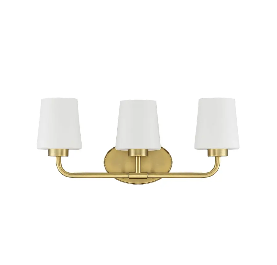 Capra 3-Light Bathroom Vanity Light in Warm Brass - Image 3
