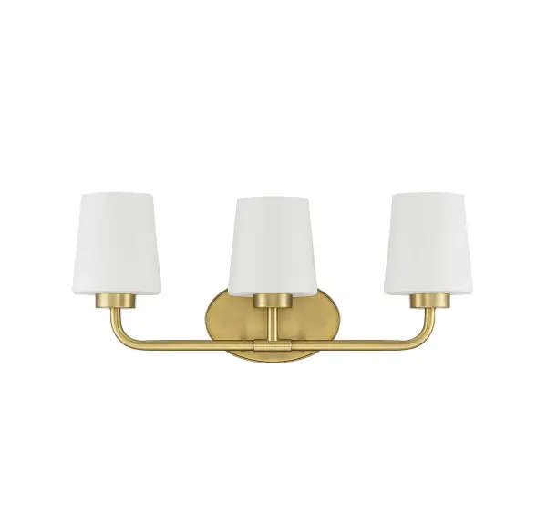 Capra 3-Light Bathroom Vanity Light in Warm Brass - Image 4