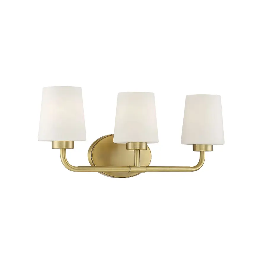 Capra 3-Light Bathroom Vanity Light in Warm Brass - Image 6