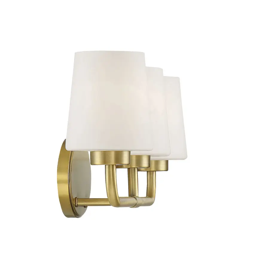 Capra 3-Light Bathroom Vanity Light in Warm Brass - Image 10