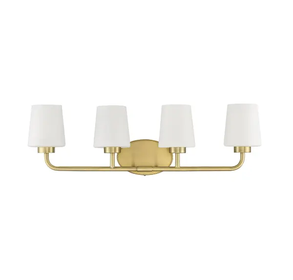 Capra 4-Light Bathroom Vanity Light in Warm Brass - Image 4
