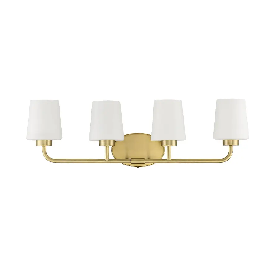 Capra 4-Light Bathroom Vanity Light in Warm Brass - Image 4