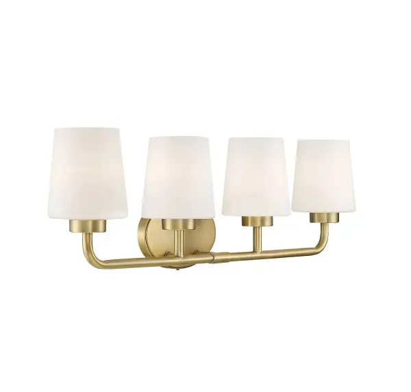 Capra 4-Light Bathroom Vanity Light in Warm Brass - Image 7