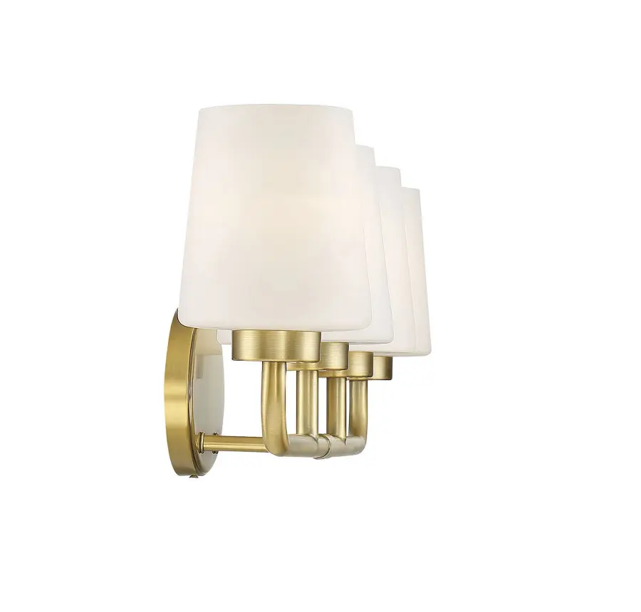 Capra 4-Light Bathroom Vanity Light in Warm Brass - Image 10