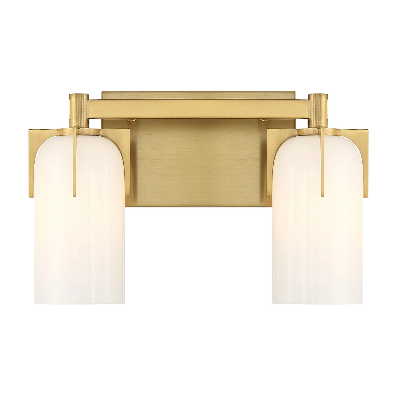 Caldwell Two Light Bathroom Vanity in Warm Brass