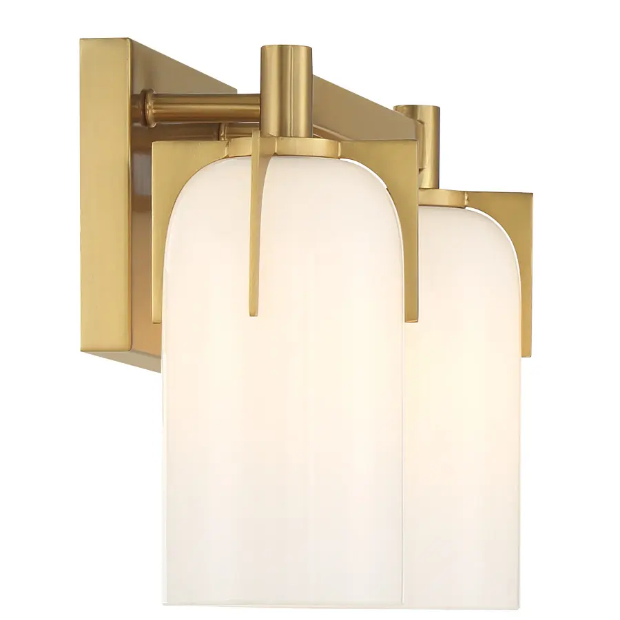 Caldwell Two Light Bathroom Vanity in Warm Brass - Image 5