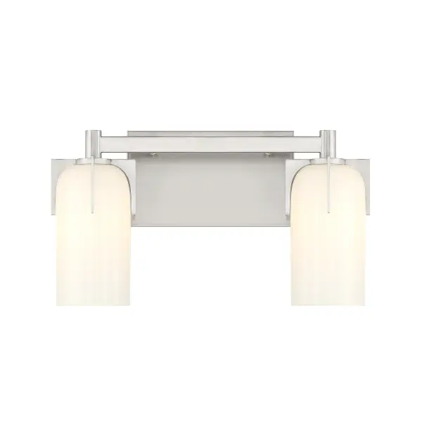 Caldwell 2-Light Bathroom Vanity Light in Satin Nickel