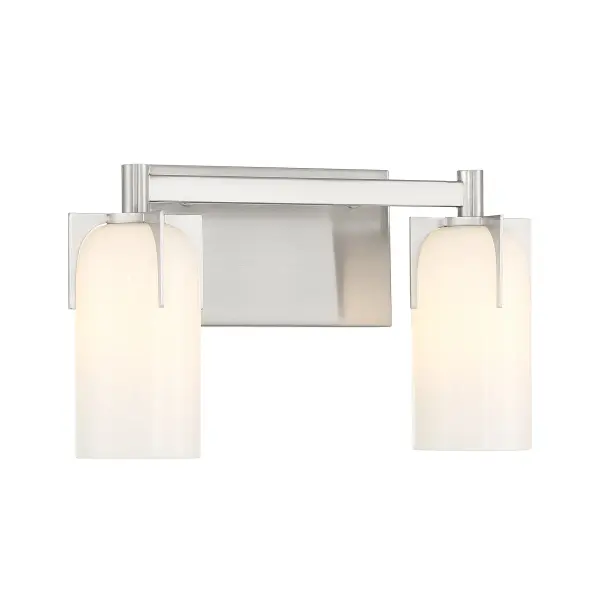 Caldwell 2-Light Bathroom Vanity Light in Satin Nickel - Image 3