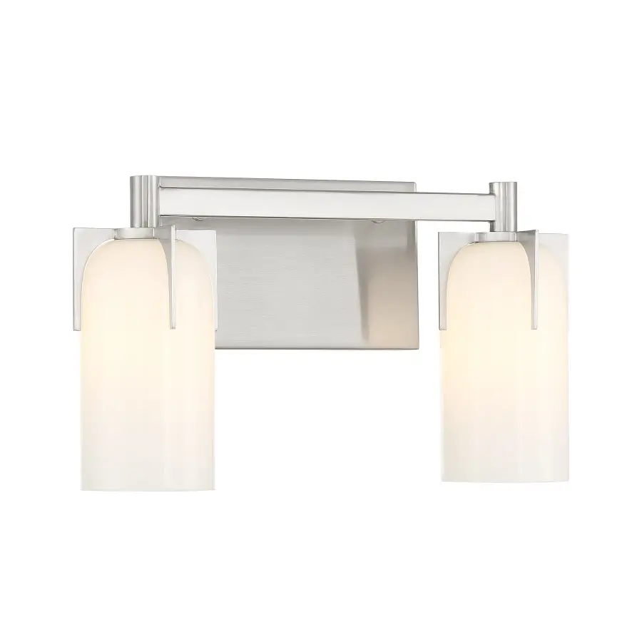 Caldwell 2-Light Bathroom Vanity Light in Satin Nickel - Image 3