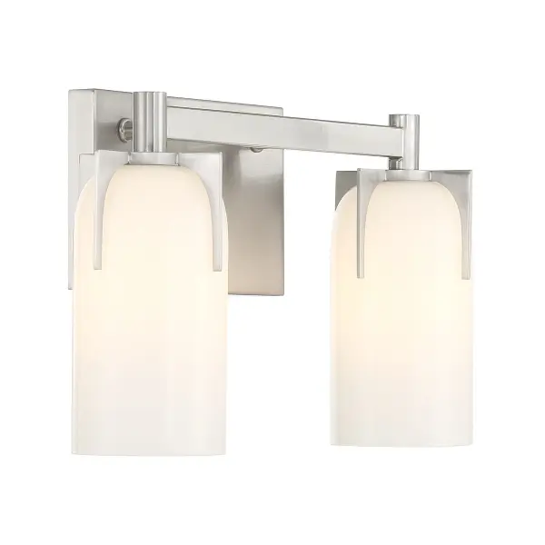 Caldwell 2-Light Bathroom Vanity Light in Satin Nickel - Image 4