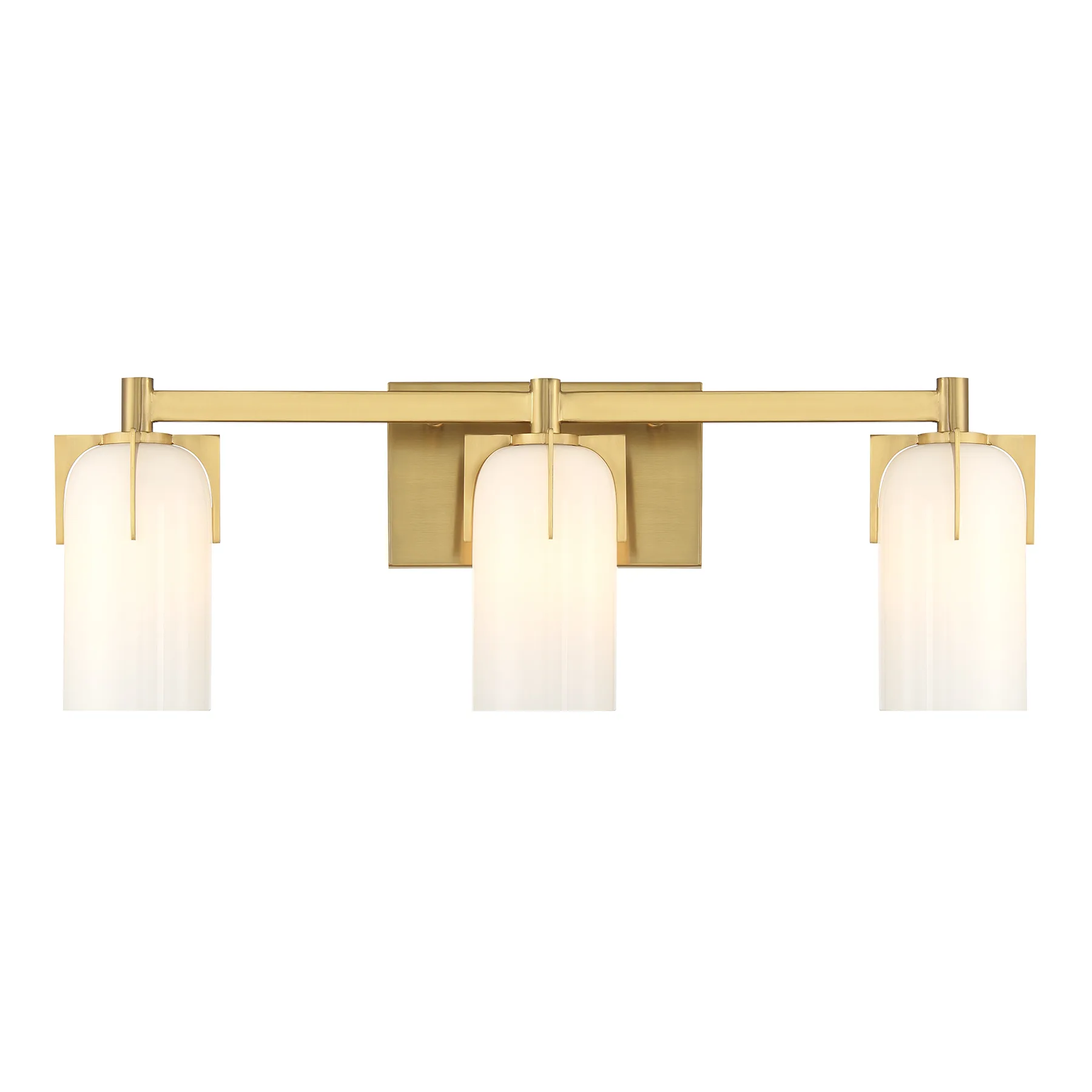 Caldwell 3-Light Bathroom Vanity in Warm Brass