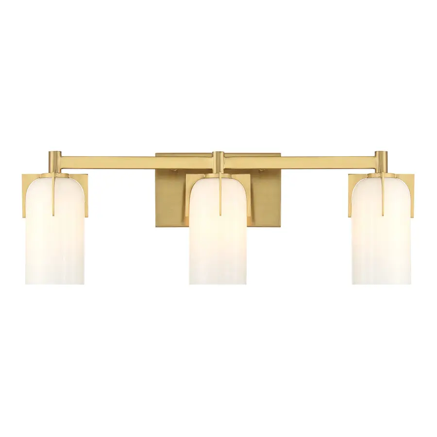 Caldwell 3-Light Bathroom Vanity in Warm Brass - Image 1