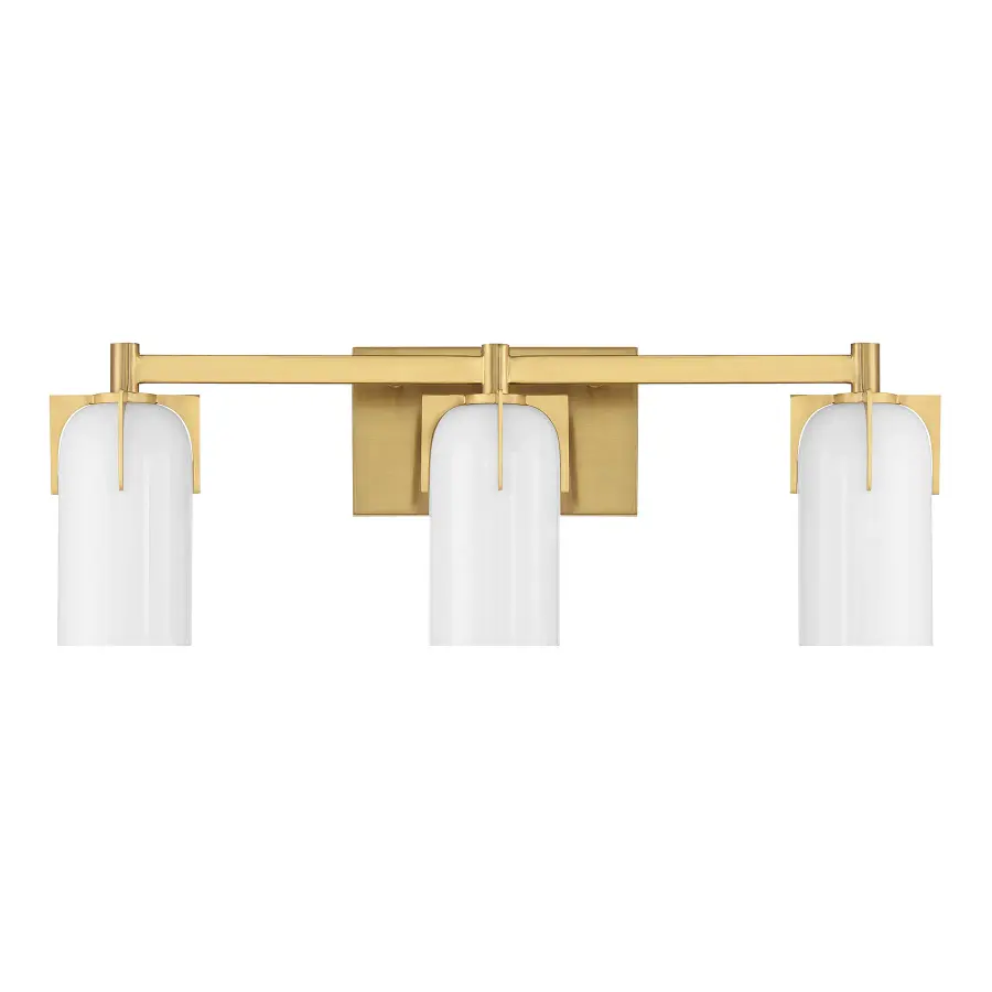 Caldwell 3-Light Bathroom Vanity in Warm Brass - Image 2