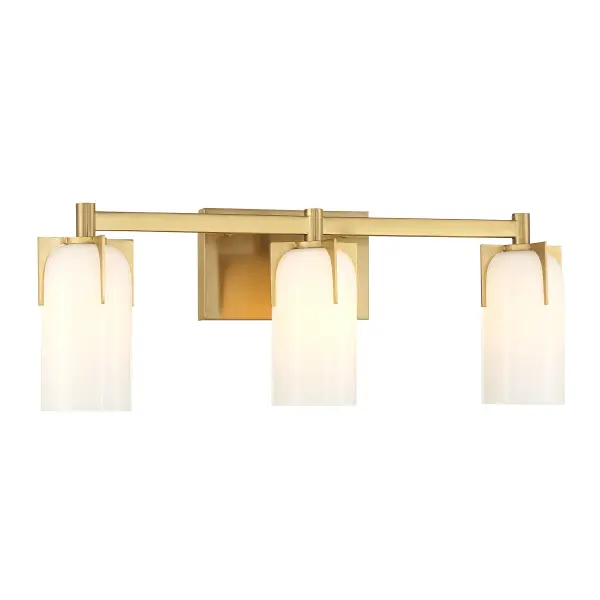 Caldwell 3-Light Bathroom Vanity in Warm Brass - Image 3