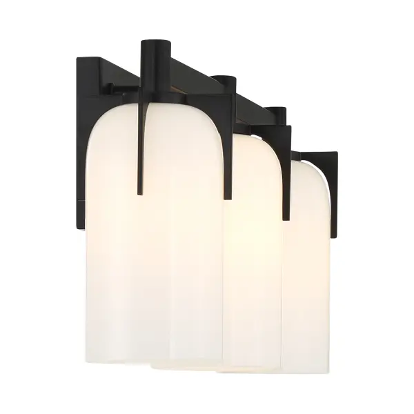 Caldwell 3-Light Bathroom Vanity in Matte Black - Image 5