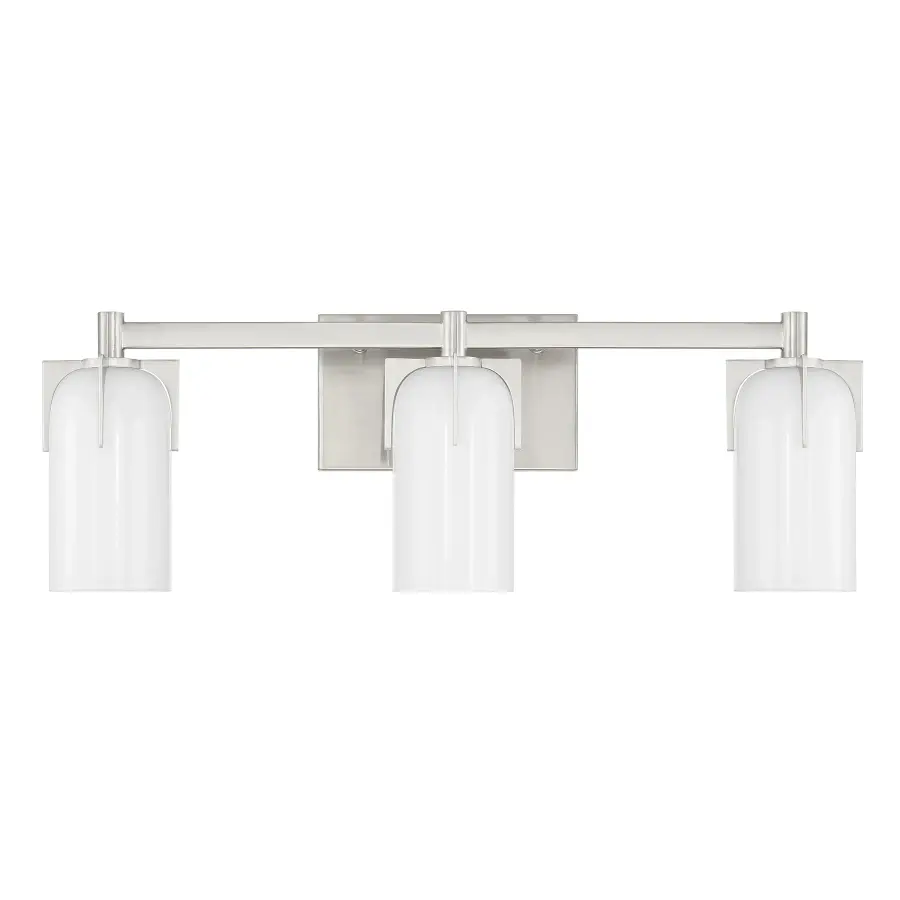 Caldwell 3-Light Bathroom Vanity Light in Satin Nickel - Image 2