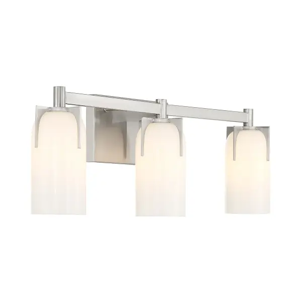 Caldwell 3-Light Bathroom Vanity Light in Satin Nickel - Image 4