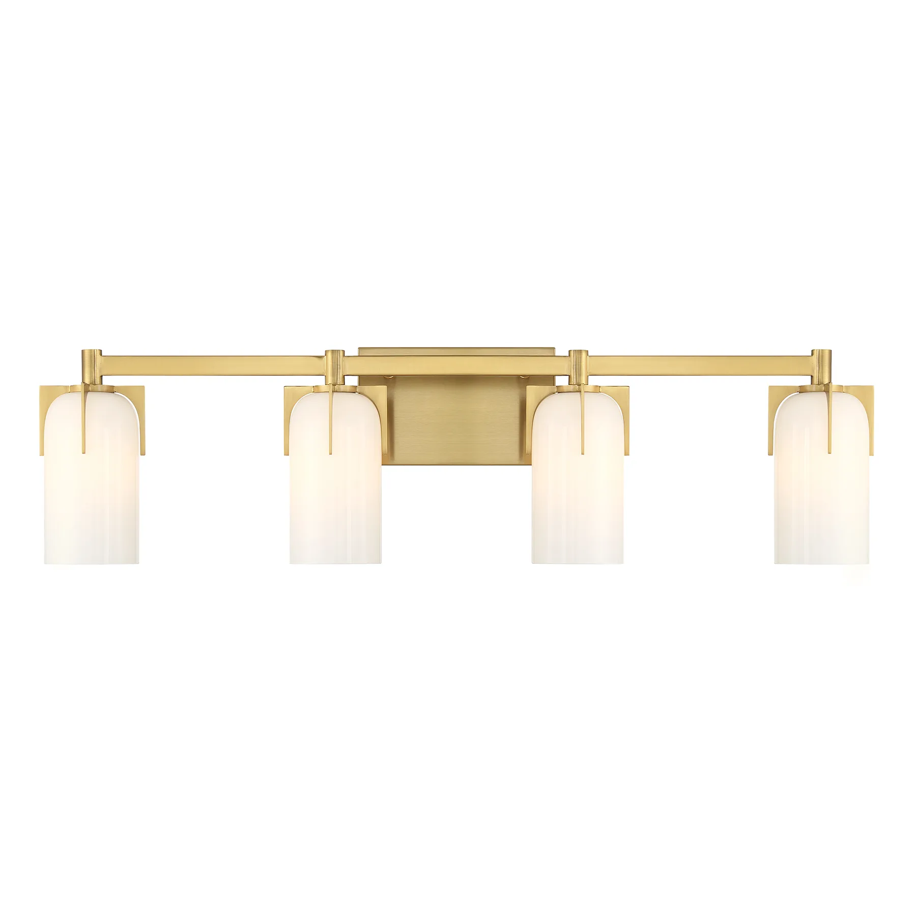 Caldwell 4-Light Bathroom Vanity in Warm Brass