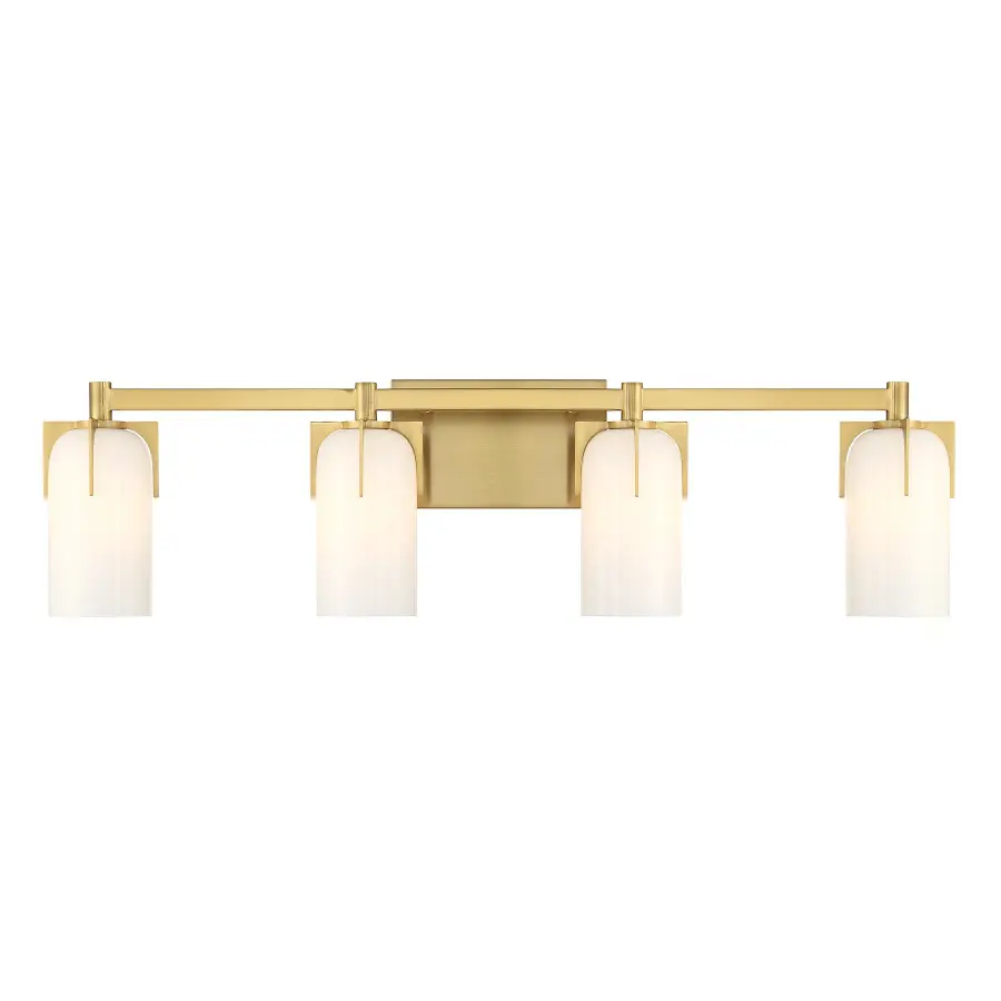Caldwell 4-Light Bathroom Vanity in Warm Brass - Image 1