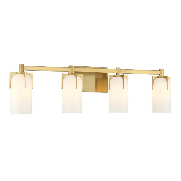 Caldwell 4-Light Bathroom Vanity in Warm Brass - Image 3