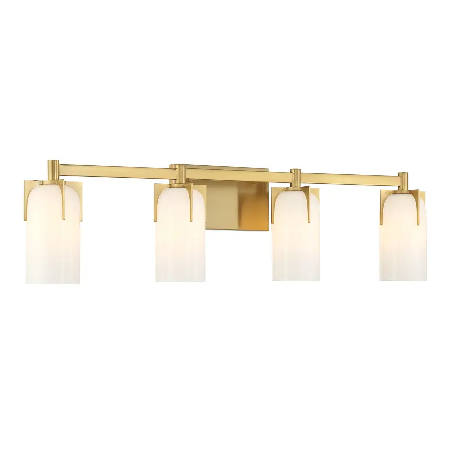 Caldwell 4-Light Bathroom Vanity in Warm Brass - Image 3
